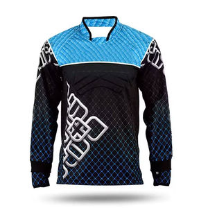 Camiseta de Fútbol para Hombre, Negra y Gris con Patrón Geométrico, Manga Larga, Transpirable, de Poliéster, Corte Regular, para Todas las Temporadas - Product Image 3