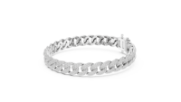 Bracelet en or rose 14 carats avec maillons cubains pavés de diamants de laboratoire – Bijoux de luxe hip-hop