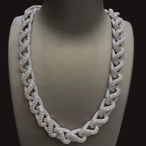 Luxury Moissanite Cuban Link <b>Chain</b> Necklace <b>Iced</b> <b>Out</b> Hip Hop Jewelry Full Pave Bold Statement Necklace Shine Gift - Product Image 6