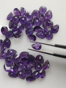 Ametista Africana Natural, Corte Pera de 8x6MM, Color Morado, Gema Suelta de la Mejor Calidad para Joyería - Product Image 2
