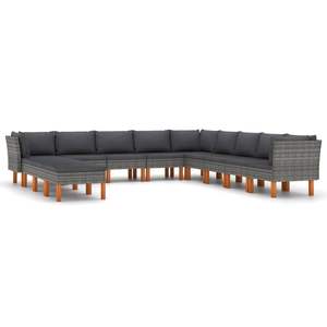 Conjunto de Muebles de Jardín Color Gris Antracita, Muebles de Patio Premium para Entretenimiento al Aire Libre - Product Image 2