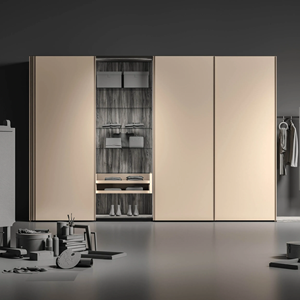 JY Project Custom Foldable Modern European Design Adjustable Panel High Quality MDF Bedroom <b>Small</b> Closet Wardrobe <b>Sliding</b> Door - Product Image 5