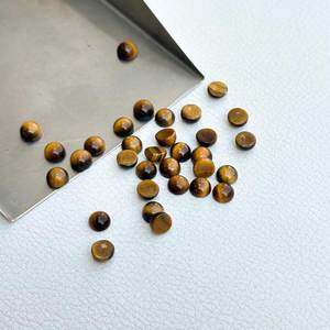 5mm Natural <b>Tiger</b> <b>Eye</b> Round Cabochon Loose Gemstone IGI Certified Semi Precious Stone At Wholesale Dealer Price Ready To Ship - Product Image 4