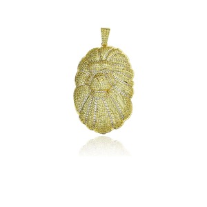Collier Pendentif Tête de Singe Plaqué Or Sertie de Cristaux Strass, Chaîne Hip Hop, Bijou Unisexe pour Soirée - Product Image 4
