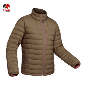 แจ็คเก็ตพัฟเฟอร์ดีไซน์สั่งทำพิเศษสำหรับผู้ชาย ยี่ห้อ Ryan Pro Gear พร้อมโลโก้สั่งทำพิเศษ ดีไซน์ ODM ลายเรียบ - Product Image 3