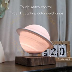 Hot bán trang trí nội thất môi trường xung quanh ánh sáng ban đêm bàn đèn đọc sách 3 <span class=keywords><strong>LED</strong></span> màu sắc 14cm <span class=keywords><strong>Magnetic</strong></span> levitation nổi Saturn ánh sáng phòng ngủ - Product Image 2