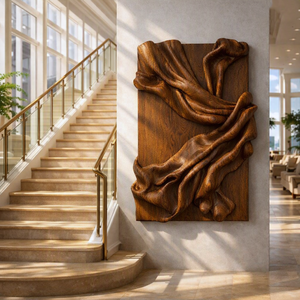 Hand Carved Wall Art Farmhouse 3D Wood Wall Art For Bedroom Livingroom Entryway Rustic Ambience - Product Image 3