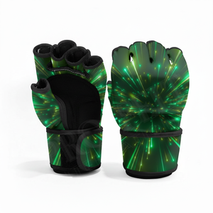 ถุงมือ MMA สีแดงและดำล้วน สำหรับฝึกซ้อมมืออาชีพ แบบผูกเชือก สวมใส่สบาย - Product Image 6