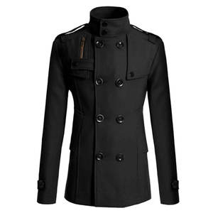 Manteau Trench Élégant en Mélange de Laine pour Homme – Veste d'Hiver Chaude et Longue pour l'Automne – Style Urbain Décontracté et Habillé – Vente en Gros - Product Image 1