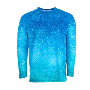 Chemise de pêche à manches longues pour hommes, grande taille, sublimation, respirante, séchage rapide, antibactérienne, spandex/polyester, imperméable, vente en gros - Product Image 6
