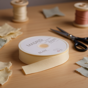 Nastro Intrecciato Beige Madrid 3,8cm x 22m per Cinghie e Fasce - Product Image 2