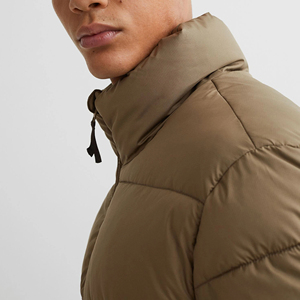 Custom Embroidery Men Winter Nylon Ripstop Puffer <b>Jacket</b> Hooded Windproof <b>Waterproof</b> <b>Warm</b> Lightweight Quilted <b>Jacket</b> Manufacture - Product Image 4