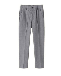 Pantalon droit en coton 100% pour enfants, nouvelle collection printemps, pour garçons et filles, coupe large, longueur 7/8, taille haute, fermeture éclair, séchage rapide - Product Image 3