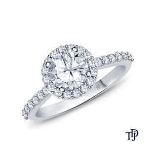 Anillo Moderno de Oro de 18K con Halo y Diamantes Naturales, Colección de Joyería al por Mayor y Menor, Personalizable OEM - Product Image 4