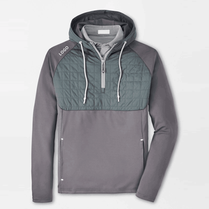 Sweat-shirts d'hiver brodés à col zippé en mélange polyester/coton de haute qualité pour le streetwear, respirants et thermiques en polaire – Vente en gros - Product Image 1
