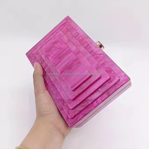 Bolso de Mano de Resina Pintado a Mano con Asa para Mujer, Regalo de Boda para Novia - Product Image 3