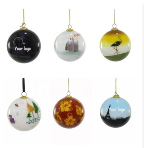 Venta directa de fábrica, nuevo diseño, decoraciones transparentes para árboles de Navidad, adorno de bola de cristal, adorno de cristal de 8cm para vacaciones de Navidad - Product Image 2
