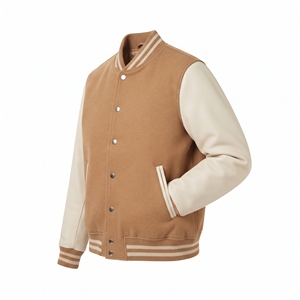 Chaqueta Varsity Clásica para Hombre de la Marca Designer Bolster Industry, con Cierre Frontal, Impermeable, Ecológica, Cubierta de Poliéster y Algodón - Product Image 3