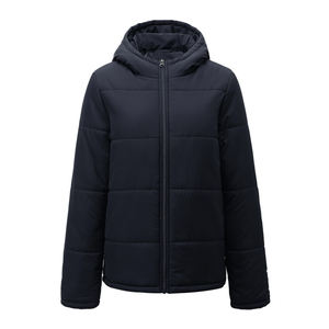 Veste d'hiver à fermeture éclair intégrale 100% polyester, décontractée, à manches longues, respirante, enduite, pour homme, avec capuche, veste matelassée - Product Image 5