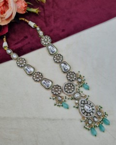 Designer Meenakari Flower Motif <b>Necklace</b> Set With Matching Earring & Mangtika Heavy Kundan <b>Necklace</b> Set Ethnic Wear Manufacturer - Product Image 5