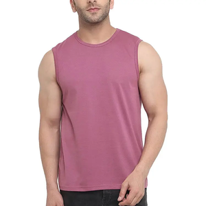 Breathable cotton sleeveless tank top for <b>men</b> and women unisex summer casual fitness gym street style <b>men's</b> t-shirt180 grams - Product Image 3