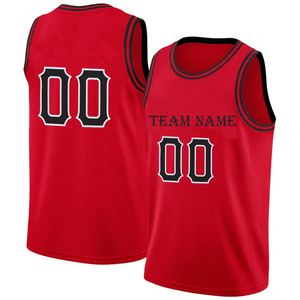 Customizable Cream Basketball Jersey With Red Trim Team Name 00 Screen Printed Unisex Sleeveless Mesh Tank Top Adult All Seasons - Product Image 3