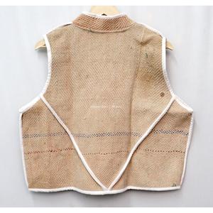 Women's Breathable Striped V-neck <b>Short</b> Vintage Casual Vest Kantha Cotton Outer Wear <b>Jacket</b> - Product Image 6
