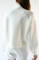 Ensemble tricoté 2 pièces pour femme, pull et short au genou, couleur unie, coupe ample, décontracté, printemps-été, 100 % coton, col roulé, 300g