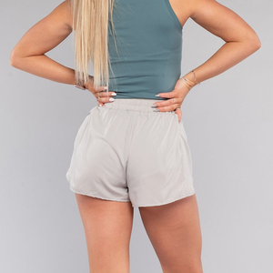 Shorts de course taille mi-haute pour femme en Spandex/Polyester écologique, séchage rapide, légers, respirants, pour la gym, l'entraînement et le fitness - Product Image 3