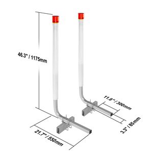 2 Pezzi Pali Guida per Rimorchi di Barche e Moto d'Acqua da 40 Pollici con Luci LED, in Acciaio ad Alta Durezza e PVC, 2 Pezzi Guide per Rimorchi - Product Image 6