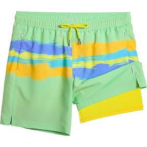 Shorts en nylon à taille élastique avec impression personnalisée, shorts décontractés pour hommes, shorts coupe-vent, vente en gros de shorts pour hommes de haute qualité - Product Image 1