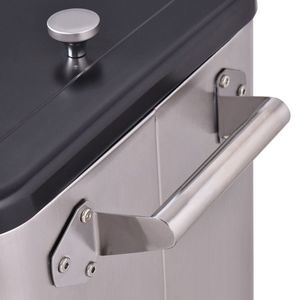 80 Quart Stainless Steel Patio <b>Rolling</b> Cooler <b>Box</b> for Ice Beverages - Product Image 5