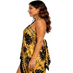 Premium lightweight polyester Sarong <b>Wrap</b> for Women elei tribal <b>Beach</b> Cover Up Resort Vacation Swimwear Lightweight Island - Product Image 6