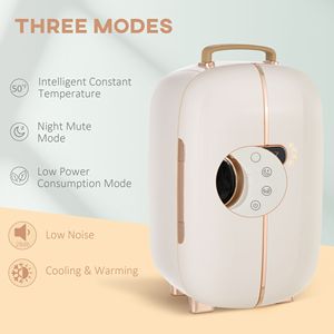 Professionale 12L cura della pelle di bellezza frigo con illuminazione a LED Timer a doppia porta più freddo e più caldo esclusivo per il trucco - Product Image 5