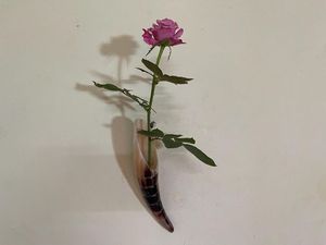 Florero Artesanal de Cuerno de Búfalo, Recipiente Decorativo Natural para Regalo de Boda o Fiesta - Product Image 2