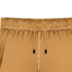 Shorts de rugby marron doré et noir, taille élastique, respirants, légers, pour l'entraînement d'équipe, performance sportive, bas de tenue de sport - Product Image 6