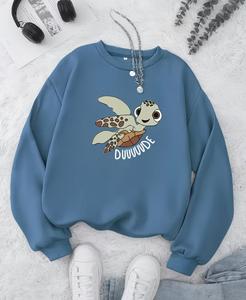Women's Premium Polyester/Cotton <b>Blend</b> Fleece Sweatshirt-Comfortable & Stylish Waterproof & Windproof for Winter Season - Product Image 4
