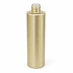Botella Cosmética Transparente de PET Directo de Fábrica con Recubrimiento de Perlas Doradas Champán y Tapa Personalizada para Tónico, Bruma Corporal y Champú - Product Image 1