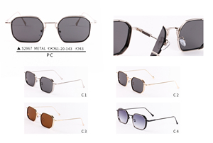2967 New Fashion Trendy Luxury Gradient Metal Square Frame Women Men Shades Designer Custom Vintage UV400 <b>Sunglasses</b> 2025 - Product Image 3