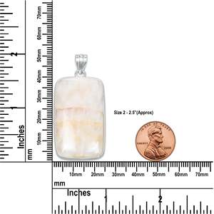 Pendentif en pierre d'argonite rose naturelle, pendentif en laiton argenté, bijoux faits à la main, cadeau pour elle, pendentif de bijoux en gros - Product Image 2