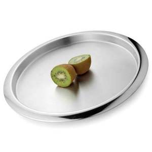 Plateau de service moderne en acier inoxydable poli, écologique et compatible lave-vaisselle, idéal pour les restaurants, les fêtes, la maison et les hôtels. - Product Image 1