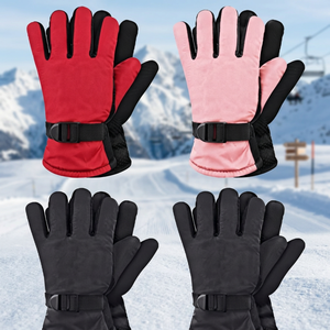 Guantes de Esquí Profesionales para Invierno, con Pantalla Táctil, Impermeables, Forro Polar de Poliéster, Dedos Completos, Unisex - Product Image 4