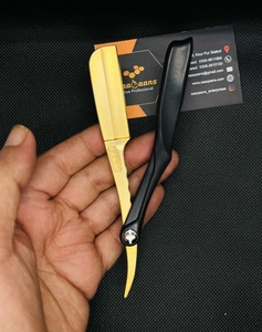 Rasoir de barbier professionnel de luxe de haute qualité, en plastique et acier inoxydable, lame simple, pour le rasage du visage des hommes, couleur personnalisée - Product Image 5