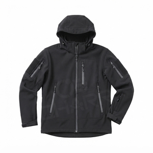 Chaqueta Softshell para Hombre, Forrada de Polar, Resistente al Agua, con Capucha, para Invierno, Trabajo al Aire Libre, Senderismo, con Bolsillos - Product Image 1