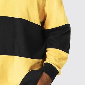 Camisetas de Rugby de Manga Larga Personalizadas de Alta Calidad para Hombre, Tela Cómoda, Color Negro y Amarillo, Tallas Grandes, Camisetas Polo para Hombre - Product Image 6
