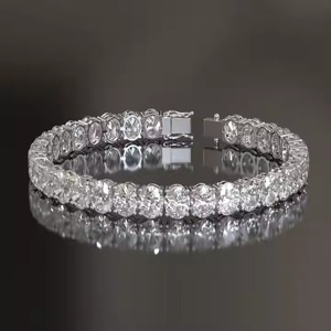New Lab Grown Diamond Bracelet for Women and <b>Men</b>, Mix Cut Diamond Bracelet For Wedding, Yellow Gold moissanite Bracelet - Product Image 3
