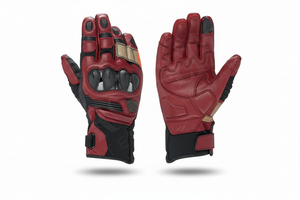 Gants de moto en cuir épais avec protection rigide des articulations, antidérapants, pour la course et le sport - Product Image 6