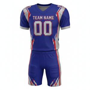 Conjunto de Uniforme de Fútbol Americano Personalizado con Logotipo Frontal, 100% Poliéster, Antibacteriano, de Secado Rápido, para Todas las Temporadas - Product Image 6