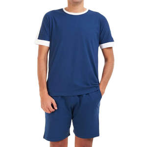 Ensemble de survêtements décontractés d'été personnalisés en gros pour OEM – Ensemble 2 pièces short et t-shirt à manches courtes en coton pour femme et homme – Unisexe - Product Image 1