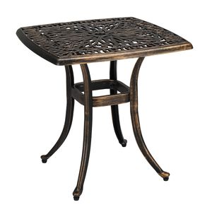 Tavolo da Giardino Quadrato in Alluminio Pressofuso da 21,3 Pollici con Finitura Bronzo per Esterni (Uguale a 11351568) - Product Image 3
